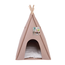 Load image into Gallery viewer, M-PETS Eco Tipi Brown Cat Bed