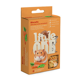Load image into Gallery viewer, Little One Biscuits with dried carrot and spinach for small animals