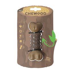 Load image into Gallery viewer, M-PETS Chewood Small Bone with Rubber Dog Toy
