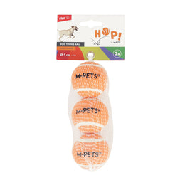 Load image into Gallery viewer, M-PETS HOP! Tennis Ball Dog Toy 5cm 3pcs Orange
