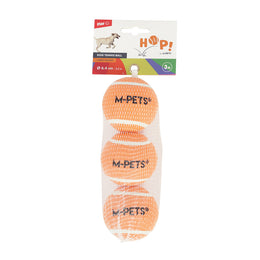 Load image into Gallery viewer, M-PETS HOP! Tennis Ball Dog Toy 6.4cm 3pcs Orange
