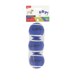 Load image into Gallery viewer, M-PETS HOP! Tennis Ball Dog Toy 6.4cm 3pcs Blue
