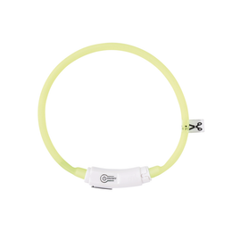 Load image into Gallery viewer, M-PETS Flash Led Rechargeable Collar S Green
