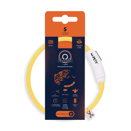 Load image into Gallery viewer, M-PETS Flash Led Rechargeable Collar S Orange
