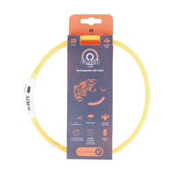 Load image into Gallery viewer, M-PETS Flash Led Rechargeable Collar M Orange
