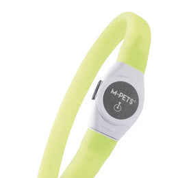 Load image into Gallery viewer, M-PETS Flash Led Rechargeable Collar L Green

