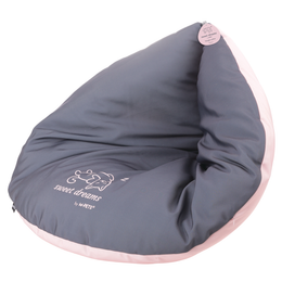Load image into Gallery viewer, M-PETS Sweet Dreams Triangle Cat Cushion Pink &amp; Grey
