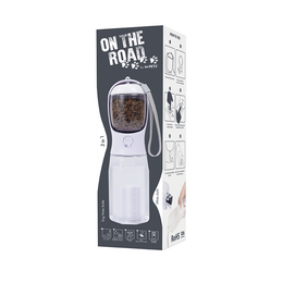 Load image into Gallery viewer, M-PETS On The Road 3in1 Water Bottle 600ml White
