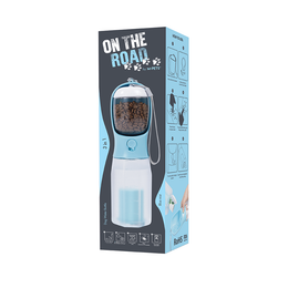 Load image into Gallery viewer, M-PETS On The Road 3in1 Water Bottle 600ml Blue
