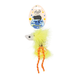 Load image into Gallery viewer, M-PETS Plume Yellow Fish Catnip Cat Toy
