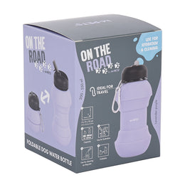Load image into Gallery viewer, M-PETS On The Road Foldable Water Bottle 200-550ml Lavender Purple

