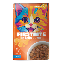 Load image into Gallery viewer, M-PETS Firstbite Chicken in Jelly Wet Food Pouches for Cats 12x85g
