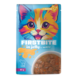 Load image into Gallery viewer, M-PETS Firstbite Lamb in Jelly Wet Food Pouches for Cats 12x85g
