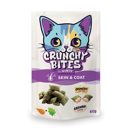 Load image into Gallery viewer, M-PETS Crunchy Bites with Function Cat Treat - Skin &amp; Coat 60g
