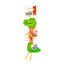 Load image into Gallery viewer, FOFOS Flick Tube Crocodile Cat Toy
