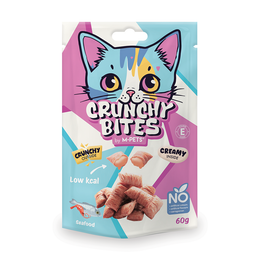 Load image into Gallery viewer, M-PETS Crunchy Bites Cat Treat - Seafood 60g
