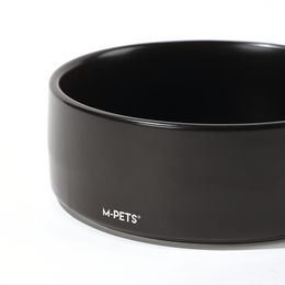 Load image into Gallery viewer, M-PETS OPERA Ceramic Bowls With Bamboo Stand Black
