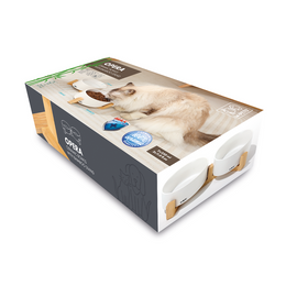 Load image into Gallery viewer, M-PETS OPERA Ceramic Bowls With Bamboo Stand White
