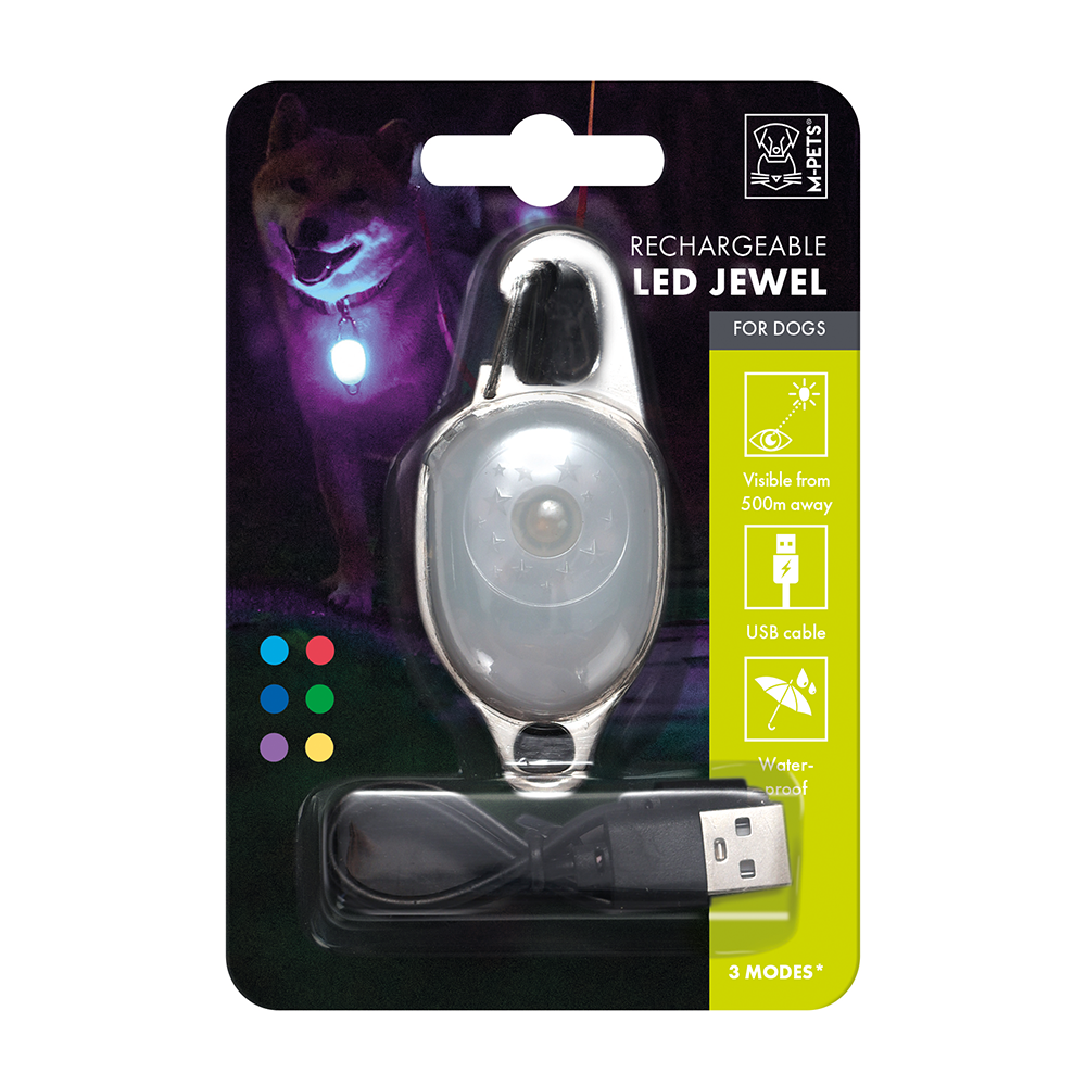 M-PETS Rechargeable LED JEWEL For Dogs