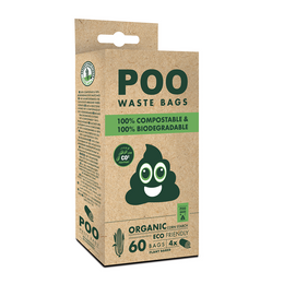 Load image into Gallery viewer, M-PETS Poo Eco Friendly Waste Bags 100% Compostable 100% Biodegradable Unscented
