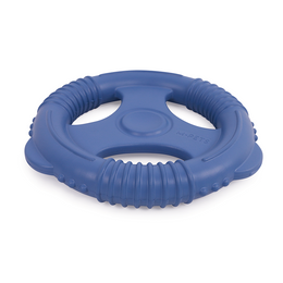 Load image into Gallery viewer, M-PETS Air Toss Wheel Blue Dog Toy
