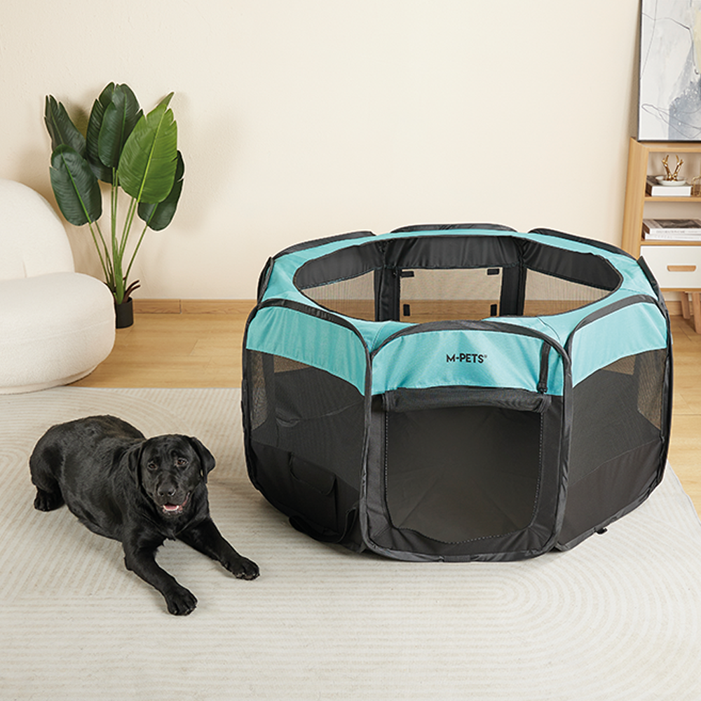 Dog Kennel Octagon Pet Pen M-PETS Octagon Puppy Pen With Door The