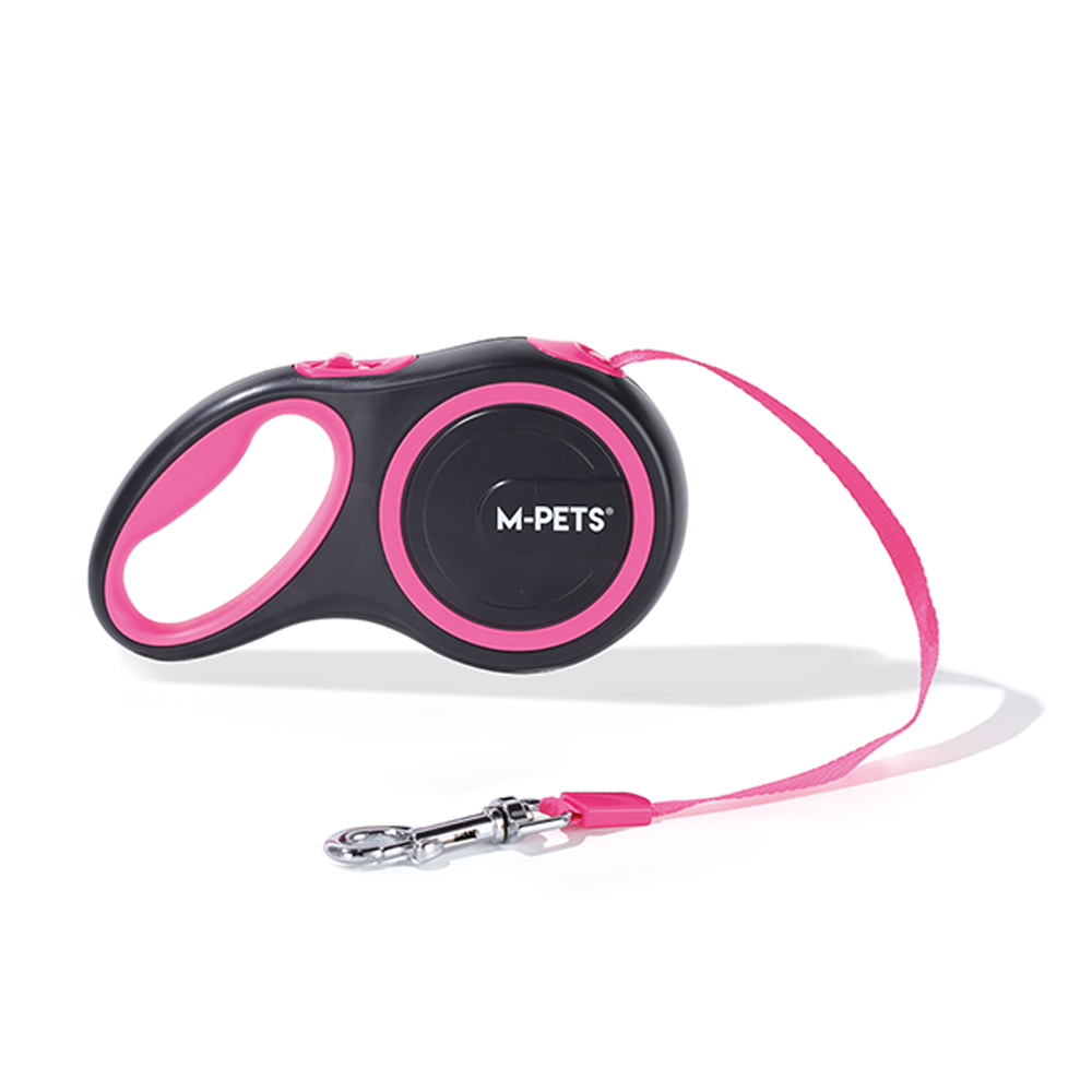 M-PETS Liberty Dog Retractable Leash Pink