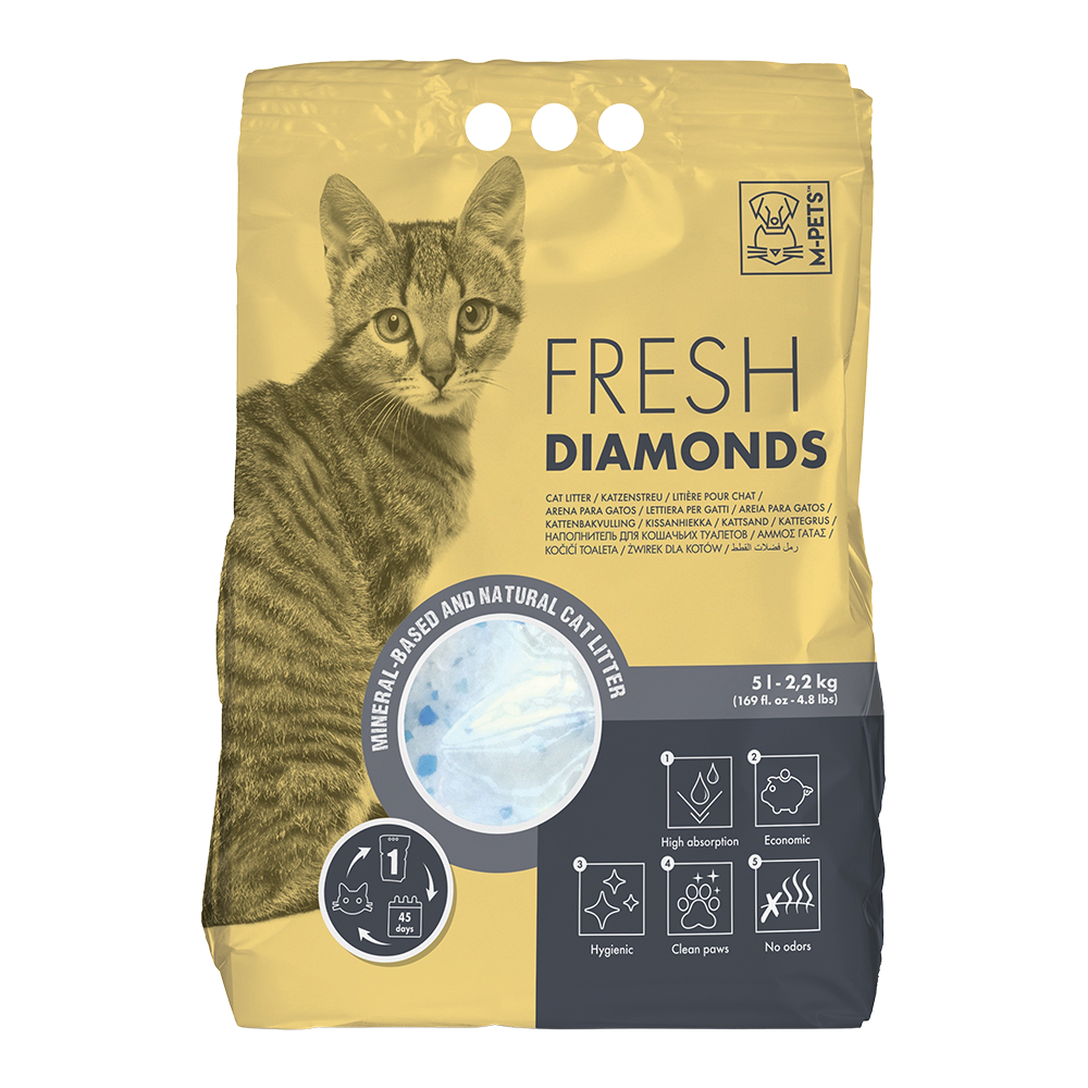 M-PETS Fresh Diamonds Silica Gel Cat Litter Non Scented