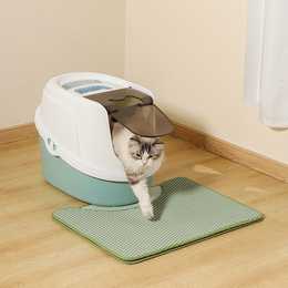 Load image into Gallery viewer, M-PETS Duplex Green Cat Litter Mat
