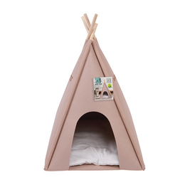 Load image into Gallery viewer, M-PETS Eco Tipi Brown Cat Bed
