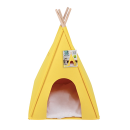 Load image into Gallery viewer, M-PETS Eco Tipi Yellow Cat Bed
