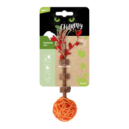 Load image into Gallery viewer, M-PETS Charmy Amulet Matatabi Orange Catnip Cat Toy
