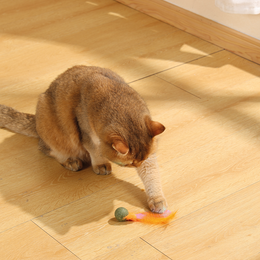 Load image into Gallery viewer, M-PETS Charmy Firefly Orange Catnip Cat Toy
