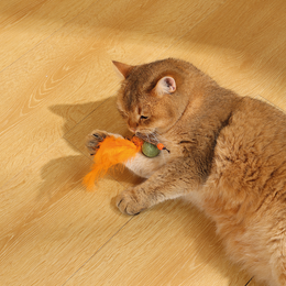 Load image into Gallery viewer, M-PETS Charmy Bugbear Orange Catnip Cat Toy
