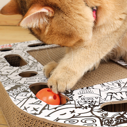 Load image into Gallery viewer, M-PETS Freestyle Cat Scratcher Black &amp; White
