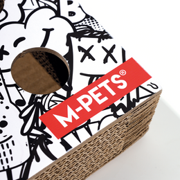 Load image into Gallery viewer, M-PETS Freestyle Cat Scratcher Black &amp; White
