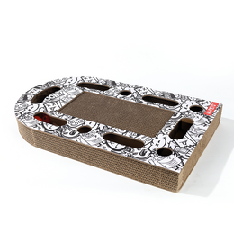 Load image into Gallery viewer, M-PETS Freestyle Cat Scratcher Black &amp; White
