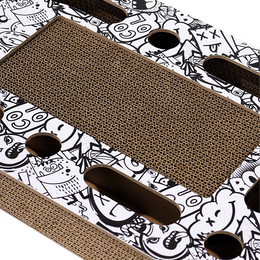 Load image into Gallery viewer, M-PETS Freestyle Cat Scratcher Black &amp; White
