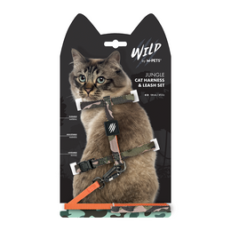 Load image into Gallery viewer, M-PETS Wild Jungle Cat Set (Harness &amp; Leash)
