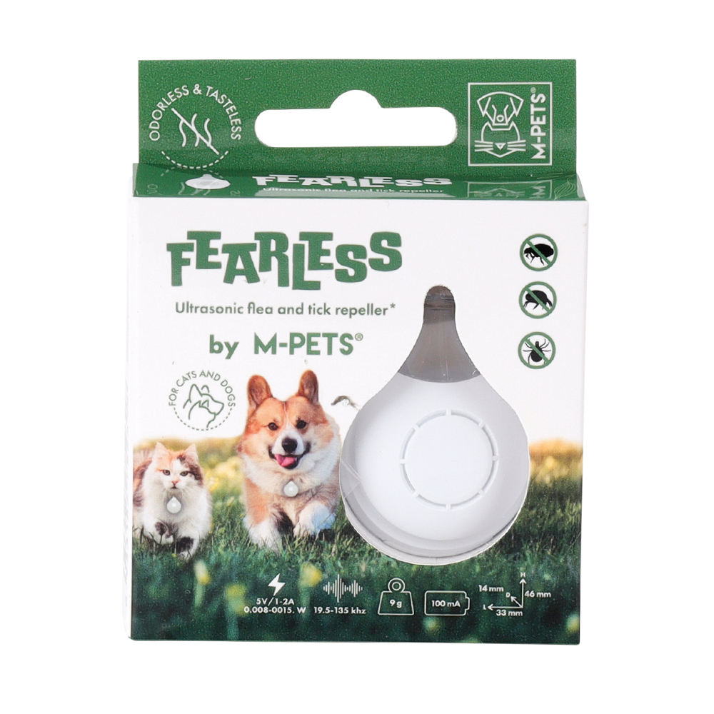 M-PETS Fearless Ultrasonic Tick Repeller White