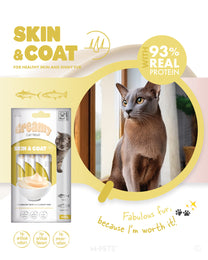 Load image into Gallery viewer, M-PETS Creamy with Functions - Cat treat - Skin &amp; Coat - Tuna &amp; Salmon 4x15g (60g)
