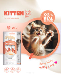 Load image into Gallery viewer, M-PETS Creamy with Functions - Cat treat - Kitten - Tuna &amp; Chicken 4x15g (60g)
