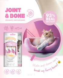 Load image into Gallery viewer, M-PETS Creamy with Functions - Cat treat - Joint &amp; Bone - Beef &amp; Chicken &amp; Salmon 4x15g (60g)
