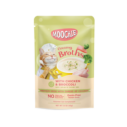 Load image into Gallery viewer, Moochie Creamy Broth With Chicken &amp; Broccoli Pouch Cat Wet Food

