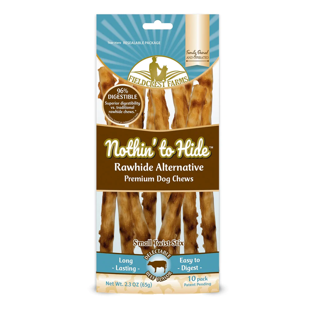 Nothin' to Hide Small Twist Stix Beef Dog Treat