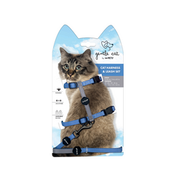 Load image into Gallery viewer, M-PETS Gentle Cat Harness &amp; Leash Set Azure Blue
