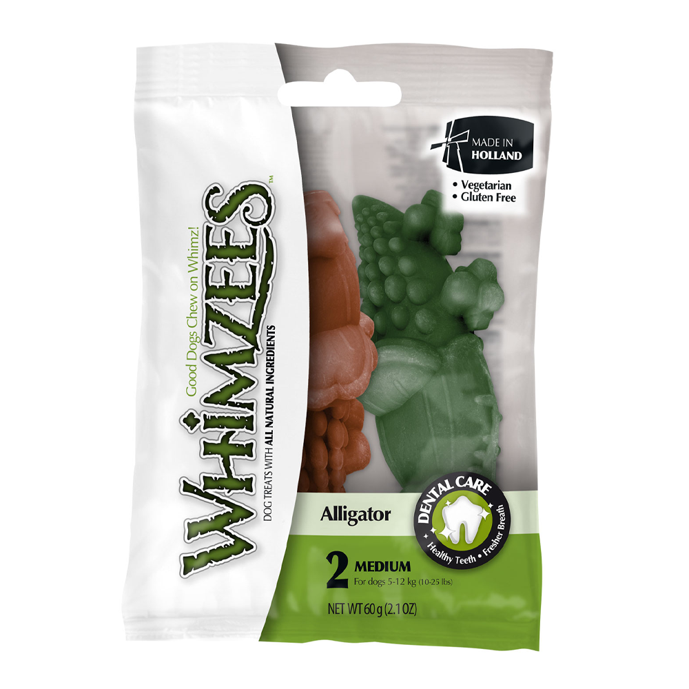 Whimzees Alligator Medium Mix Dog Treat
