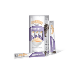 Load image into Gallery viewer, M-PETS Creamy with Functions - Cat treat - Ageing 6+ - Duck &amp; Tuna &amp; Salmon 4x15g (60g)
