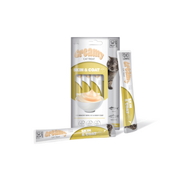Load image into Gallery viewer, M-PETS Creamy with Functions - Cat treat - Skin &amp; Coat - Tuna &amp; Salmon 4x15g (60g)
