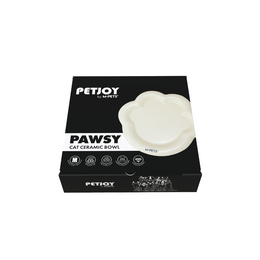 Load image into Gallery viewer, M-PETS Petjoy Pawsy Ceramic Bowl S White 100ml
